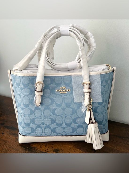 Coach Handbags - Coach Mollie Tote Bag 25 In Signature Chambray